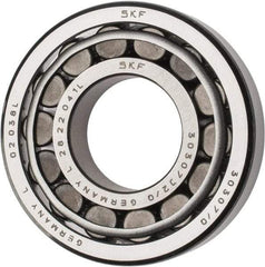 SKF - 35mm Bore Diam, 80mm OD, 22.75mm Wide, Tapered Roller Bearing - 72,100 N Dynamic Load Capacity, 73,500 N Static Load Capacity - A1 Tooling