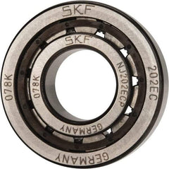 SKF - 15mm Bore Diam, 35mm Outside Diam, 11mm Wide Cylindrical Roller Bearing - 12,500 N Dynamic Capacity, 10,200 Lbs. Static Capacity - A1 Tooling