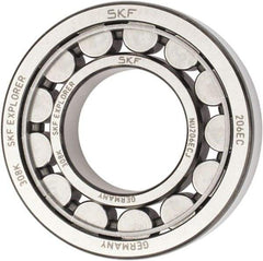 SKF - 30mm Bore Diam, 62mm Outside Diam, 16mm Wide Cylindrical Roller Bearing - 38,000 N Dynamic Capacity, 36,500 Lbs. Static Capacity - A1 Tooling