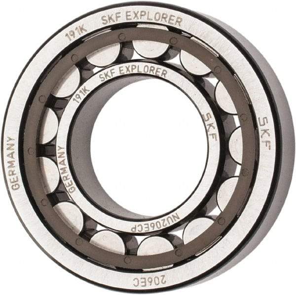 SKF - 30mm Bore Diam, 62mm Outside Diam, 16mm Wide Cylindrical Roller Bearing - 38,000 N Dynamic Capacity, 36,500 Lbs. Static Capacity - A1 Tooling