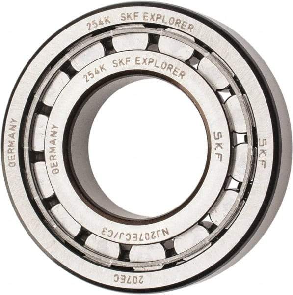 SKF - 35mm Bore Diam, 72mm Outside Diam, 17mm Wide Cylindrical Roller Bearing - 48,400 N Dynamic Capacity, 48,000 Lbs. Static Capacity - A1 Tooling