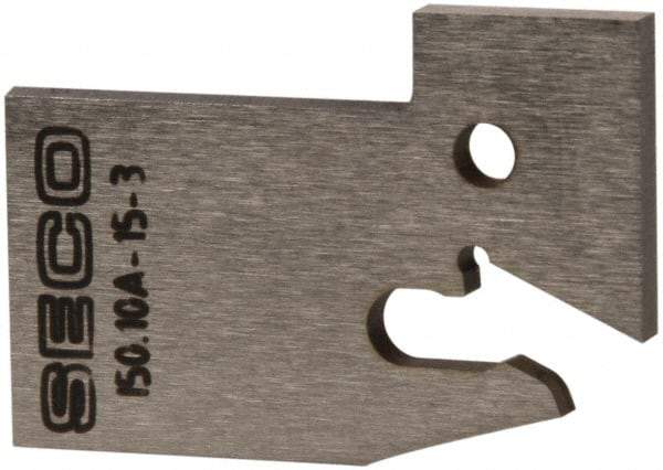 Seco - 0.61" Blade Height, 3/32" Blade Width, 1.303" OAL, Neutral Cut, Single End Indexable Cut-Off Blade - 150.10A Blade, 150.10 Series - A1 Tooling