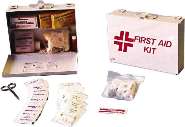 Ability One - 47 Piece, 47 Person, Industrial First Aid Kit - Metal Case - A1 Tooling