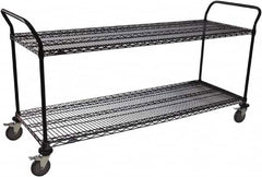 Value Collection - 600 Lb Capacity, 24" Wide x 60" Long x 39" High Wire Cart - 2 Shelf, Steel, Swivel Casters - A1 Tooling