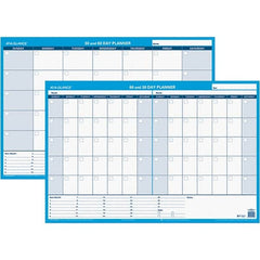 AT-A-GLANCE - 1 Sheet, 36 x 24", Erasable Wall Calendar - White & Blue - A1 Tooling