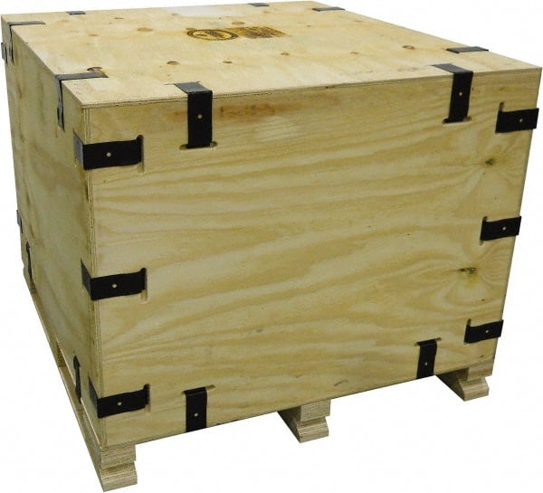 Bulk Storage Container: Collapsible Wood Crate Tan