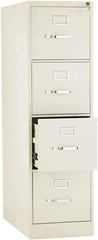 Hon - 15" Wide x 52" High x 26-1/2" Deep, 4 Drawer Vertical File with Lock - Steel, Putty - A1 Tooling