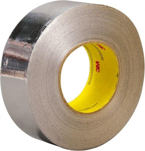 3M - 3" x 45m Silver Foil Tape - 3.25 mil, Acrylic Adhesive, Aluminum Foil Backing, -30°F to 260°F, Series 3380 - A1 Tooling