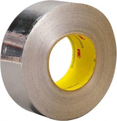 3M - 3" x 45m Silver Foil Tape - 3.25 mil, Acrylic Adhesive, Aluminum Foil Backing, -30°F to 260°F, Series 3380 - A1 Tooling