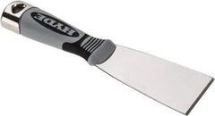 Hyde Tools - 2" Wide Stainless Steel Putty Knife - Stiff, Cushioned Grip Polypropylene Handle, 8" OAL - A1 Tooling