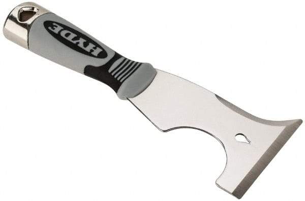 Hyde Tools - 3" Wide Stainless Steel Putty Knife - Stiff, Cushioned Grip Polypropylene Handle, 8" OAL - A1 Tooling