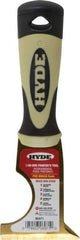 Hyde Tools - 2-1/2" Wide Brass Multi-Purpose Knife - Stiff, Cushioned Grip Polypropylene Handle, 8" OAL - A1 Tooling