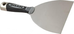 Hyde Tools - 6" Wide Stainless Steel Putty Knife - Flexible, Cushioned Grip / Hammerhead Polypropylene Handle, 8" OAL - A1 Tooling