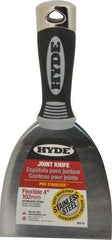 Hyde Tools - 4" Wide Stainless Steel Putty Knife - Flexible, Cushioned Grip / Hammerhead Polypropylene Handle, 8" OAL - A1 Tooling