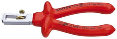 Knipex - 7 AWG to 13/64" Capacity Insulated Wire Stripper - 6-1/4" OAL, 1000 Volt Insulated Handle - A1 Tooling