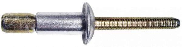 Marson - Countersunk Head Aluminum Structural Blind Rivet - Aluminum Mandrel, 1/8" to 0.331" Grip, 0.35" Head Diam, 0.191" to 0.201" Hole Diam, 0.41" Length Under Head, 3/16" Body Diam - A1 Tooling