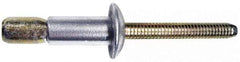 Marson - Countersunk Head Aluminum Structural Blind Rivet - Aluminum Mandrel, 1/8" to 0.331" Grip, 0.35" Head Diam, 0.191" to 0.201" Hole Diam, 0.41" Length Under Head, 3/16" Body Diam - A1 Tooling