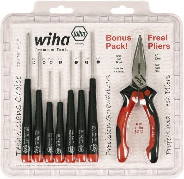 Wiha - 8 Piece Phillips & Slotted Screwdriver Set - A1 Tooling