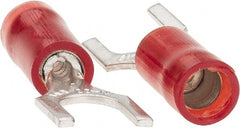 Value Collection - #10 Stud, 22 to 18 AWG Compatible, Partially Insulated, Crimp Connection, Standard Fork Terminal - A1 Tooling