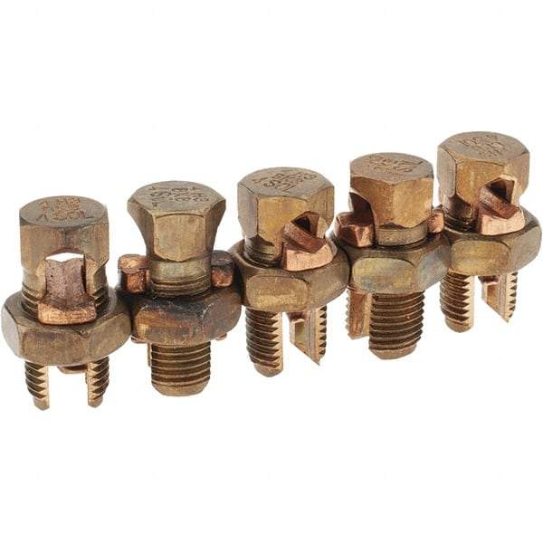 Value Collection - 8 to 4 AWG, Bronze Alloy, Split Bolt Connector - 17/32" Head Width - A1 Tooling