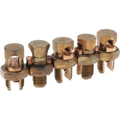 Value Collection - 8 to 4 AWG, Bronze Alloy, Split Bolt Connector - 17/32" Head Width - A1 Tooling