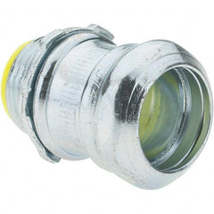 Value Collection - 3/4" Trade, Steel Compression Straight EMT Conduit Connector - Insulated - A1 Tooling