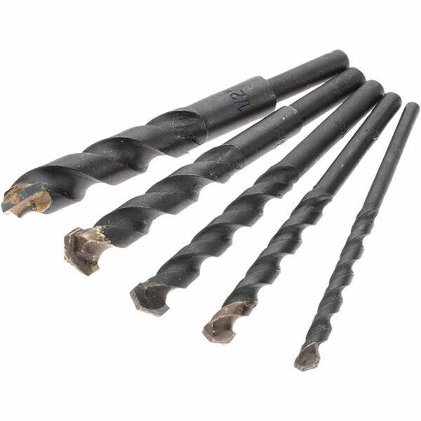 Value Collection - 3/16 to 1/2", 130° Point, Black Oxide Finish, Carbide-Tipped Drill Bit Set - A1 Tooling