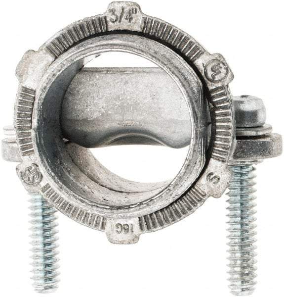 Value Collection - 3/4" Trade, Die Cast Zinc Squeeze Clamp Straight Conduit Connector - A1 Tooling