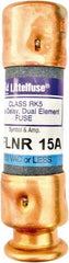 Value Collection - 125 VDC, 250 VAC, 15 Amp, Time Delay General Purpose Fuse - 2" OAL, 200 kA Rating, 9/16" Diam - A1 Tooling