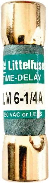 Value Collection - 250 VAC, 6.25 Amp, Time Delay Plug Fuse - 1-1/2" OAL, 10 at AC kA Rating, 13/32" Diam - A1 Tooling