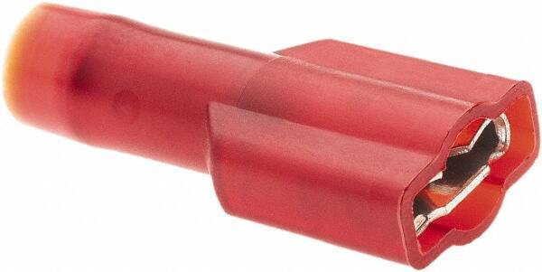 Value Collection - 22 to 18 AWG, Nylon, Fully Insulated, Female Wire Disconnect - 1/4" Wide Tab, Red - A1 Tooling