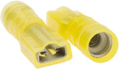 Value Collection - 12 to 10 AWG, Nylon, Fully Insulated, Female Wire Disconnect - 1/4" Wide Tab, Yellow, CSA Certified, UL Listed - A1 Tooling