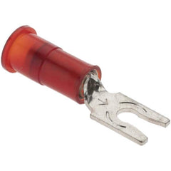 Value Collection - #4 Stud, 22 to 18 AWG Compatible, Partially Insulated, Crimp Connection, Locking Fork Terminal - A1 Tooling