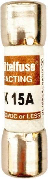 Value Collection - 600 VAC, 15 Amp, Fast-Acting Semiconductor/High Speed Fuse - 1-1/2" OAL, 100 at AC kA Rating, 13/32" Diam - A1 Tooling
