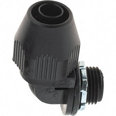 Value Collection - 3/8" Trade, PVC Compression & Threaded Angled Liquidtight Conduit Connector - A1 Tooling