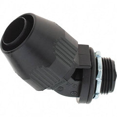 Value Collection - 3/4" Trade, PVC Compression & Threaded Angled Liquidtight Conduit Connector - A1 Tooling