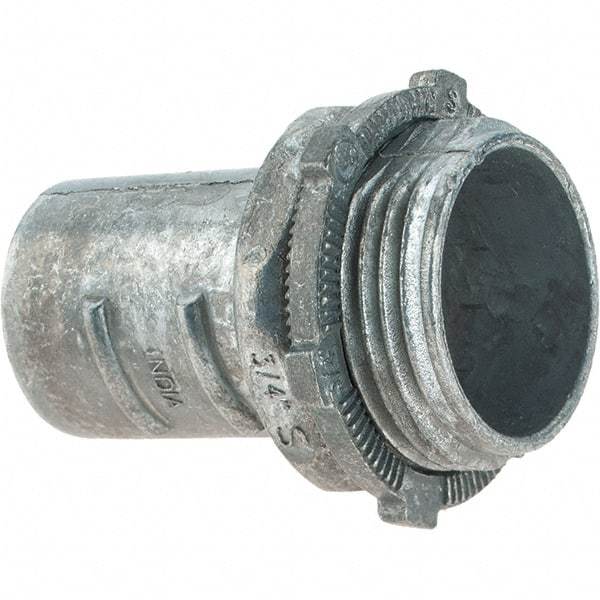 Value Collection - 3/4" Trade, Die Cast Zinc Threaded Straight FMC Conduit Connector - A1 Tooling