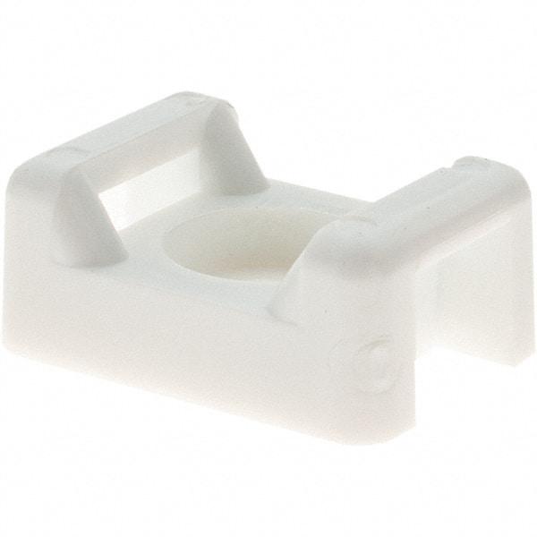 Value Collection - White, Cable Tie Mounting Base - 7/8" Long x 9.5mm High x 5/8" Wide Fastener Mount, Screw Size 8 - A1 Tooling