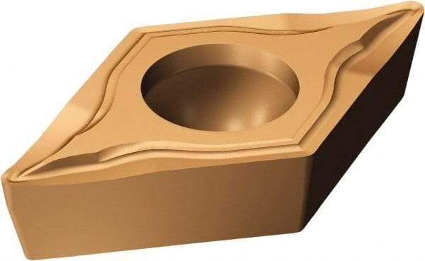 Sandvik Coromant - DCMT32.52 UM Grade 1115 Carbide Turning Insert - TiAlN/AlCr2O3 Finish, 55° Diamond, 3/8" Inscr Circle, 5/32" Thick, 1/32" Corner Radius - A1 Tooling