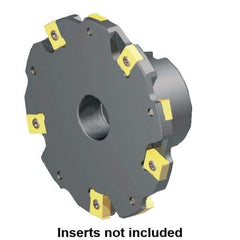 Kennametal - Shell Mount Connection, 0.3937" Cutting Width, 1.0236" Depth of Cut, 125mm Cutter Diam, 1.5748" Hole Diam, 6 Tooth Indexable Slotting Cutter - 90° LN Toolholder, LNE 1245... Insert - A1 Tooling