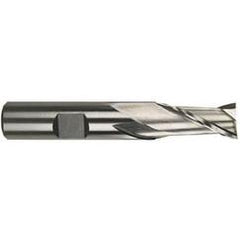 1/2 Dia. x 3 Overall Length 2-Flute Square End M-42 Cobalt SE End Mill-Round Shank-Center Cut-Uncoated - A1 Tooling