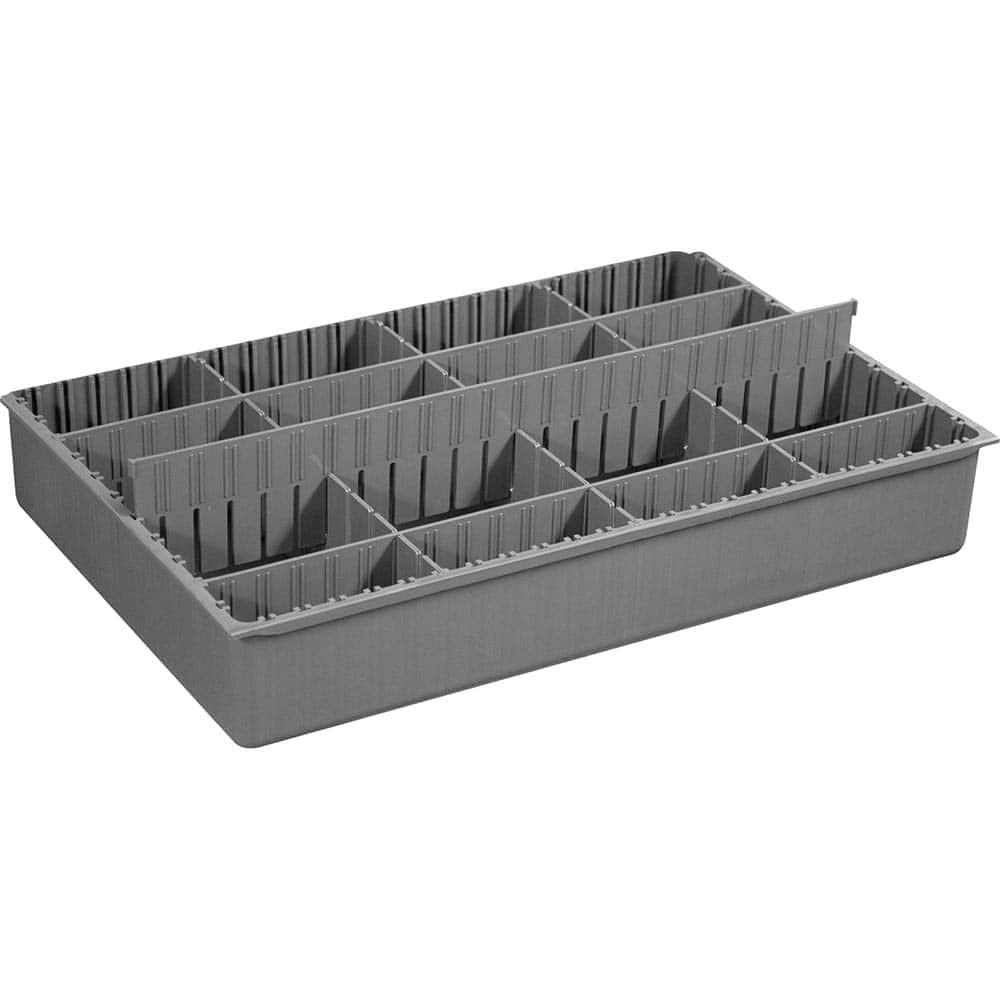 Small Parts Boxes & Organizers; Type: Compartment Box; Width (Inch): 11-15/16; Depth (Inch): 18-1/16; Height (Inch): 2-31/32; Number Of Compartments: Adjustable; Height (Decimal Inch): 2.9687