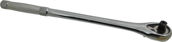 Proto - 1/2" Drive Pear Head Quick-Release Ratchet - Chrome Finish, 15" OAL, 45 Gear Teeth, Standard Head - A1 Tooling