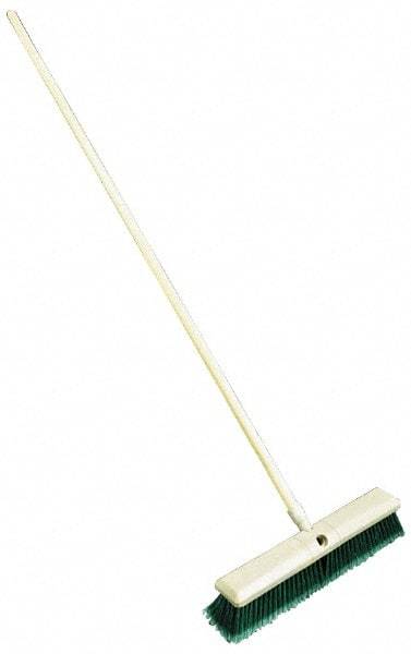 Weiler - 24" General Purpose Synthetic Push Broom - 3" Bristle Length, Foam Block, Threaded Handle Connection - A1 Tooling