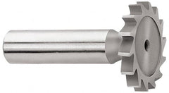 Whitney Tool Co. - 3/4" Diam x 7/64" Face Width, Cobalt, 14 Teeth, Shank Connection Woodruff Keyseat Cutter - Uncoated, 2-7/64" OAL x 1/2" Shank, Straight Teeth - A1 Tooling