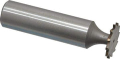 Whitney Tool Co. - 5/8" Diam x 3/64" Face Width, Cobalt, 12 Teeth, Shank Connection Woodruff Keyseat Cutter - Uncoated, 2-3/64" OAL x 1/2" Shank, Straight Teeth - A1 Tooling