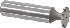 Whitney Tool Co. - 5/8" Diam x 5/64" Face Width, Cobalt, 12 Teeth, Shank Connection Woodruff Keyseat Cutter - Uncoated, 2-5/64" OAL x 1/2" Shank, Straight Teeth - A1 Tooling