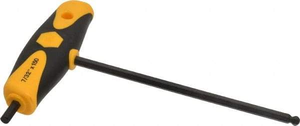 Wiha - 7/32" Hex, T-Handle Cushion Grip, Ball End Hex Key - 150mm OAL, Inch System of Measurement - A1 Tooling