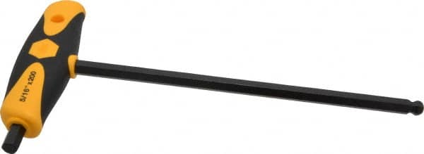 Wiha - 5/16" Hex, T-Handle Cushion Grip, Ball End Hex Key - 200mm OAL, Inch System of Measurement - A1 Tooling