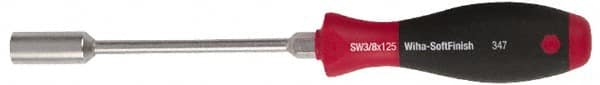 Wiha - 1/4" Solid Shaft Heavy-Duty Nutdriver - Cushion Grip Handle - A1 Tooling